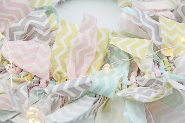 Rag Wreath Close-up