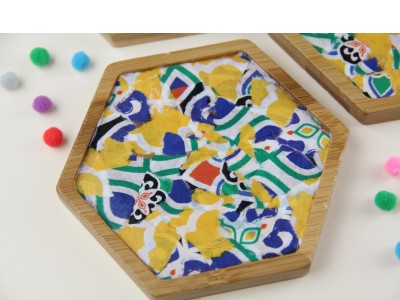 Decoupage Coasters Close-up