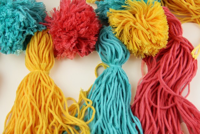 Yarn Garland Close-up