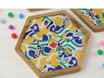 Decoupage Coasters Close-up