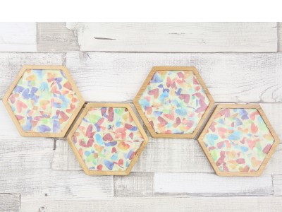 Decoupage Coasters – Hearts