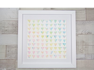 Watercolour Painting – Triangles