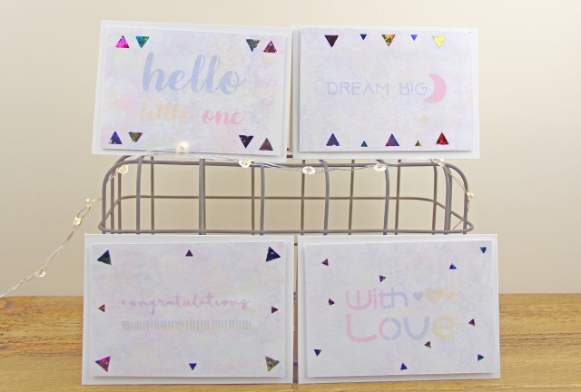 Options Used – Pastel/Triangles/Baby & Child/Rainbow
