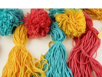 Yarn Garland Close-up