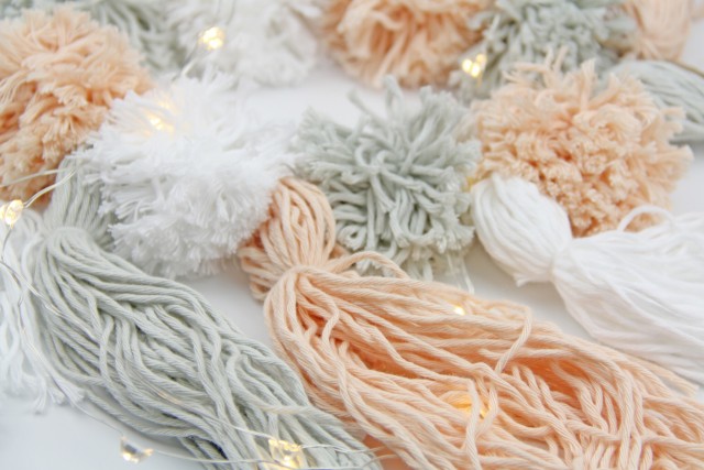 Yarn Garland Close-Up