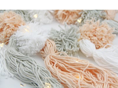 Yarn Garland Close-Up