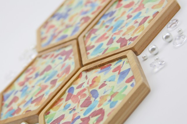 Decoupage Coasters Close-up